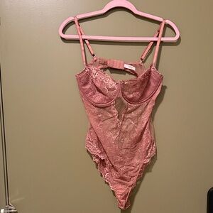 Victoria's Secret Blush Lace Bodysuit